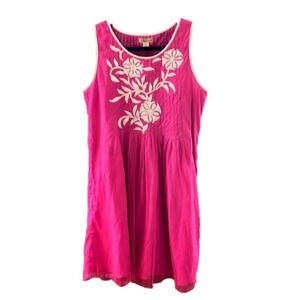 April Cornell sleeveless, pink dress, size medium.